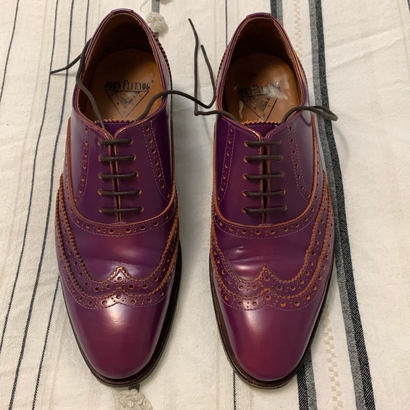 John Fluevog Other - JOHN FLUEVOG Rare The Gateways leather lace up shoes purple men’s 8 women’s 10